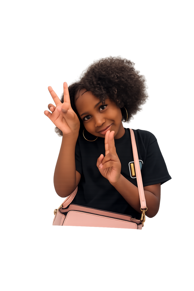 young author reading smile girl
